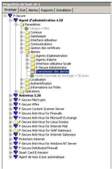 F-SECURE POLICY MANAGER 7.0 - Configuration de la transmission des alertes - 1