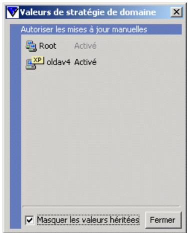 F-SECURE POLICY MANAGER 7.0 - Afficher les valeurs du domaine - 1