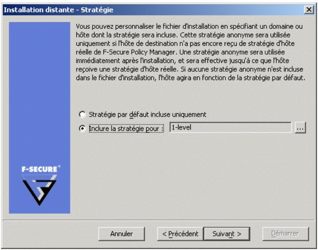 F-SECURE POLICY MANAGER 7.0 - Installation distante après sélection de l'hôte de destination - 1