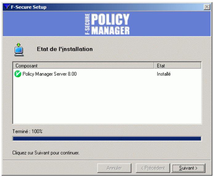 F-SECURE POLICY MANAGER 8.0 - Étape 11. - 1