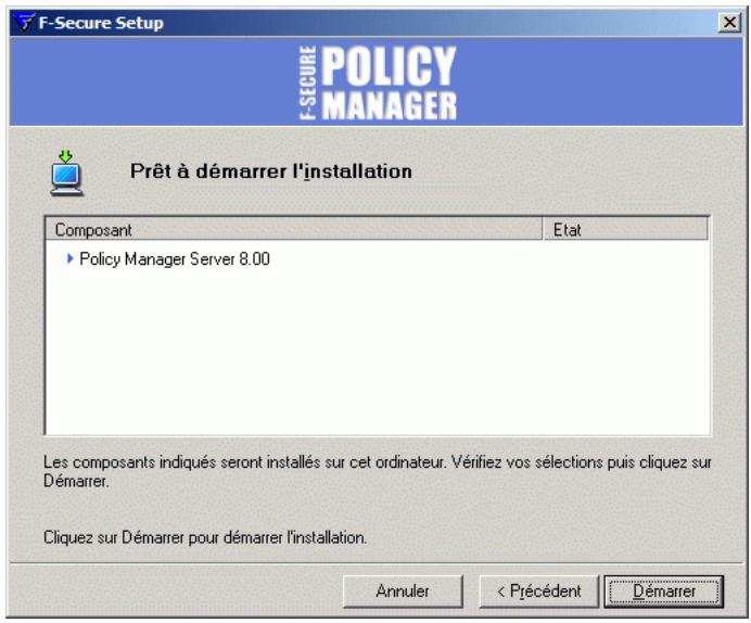 F-SECURE POLICY MANAGER 8.0 - Étape 10. - 1