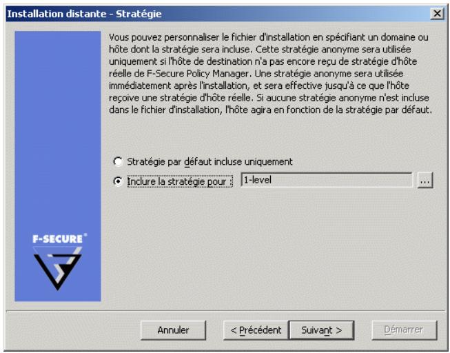 F-SECURE POLICY MANAGER 8.0 - Installation distante après sélection de l'hôte de destination - 1