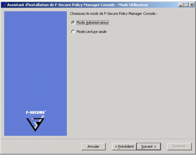 F-SECURE POLICY MANAGER 8.0 - Étape 10. - 1