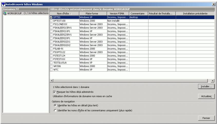 F-SECURE POLICY MANAGER 8.0 - Détecter automatiquement les hôtes windows - 1