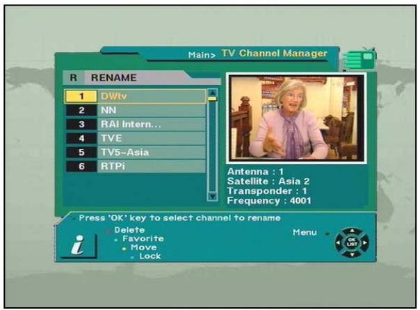 DRAKE DIGITAL ESR-D104 - Renommer une chaine - 1