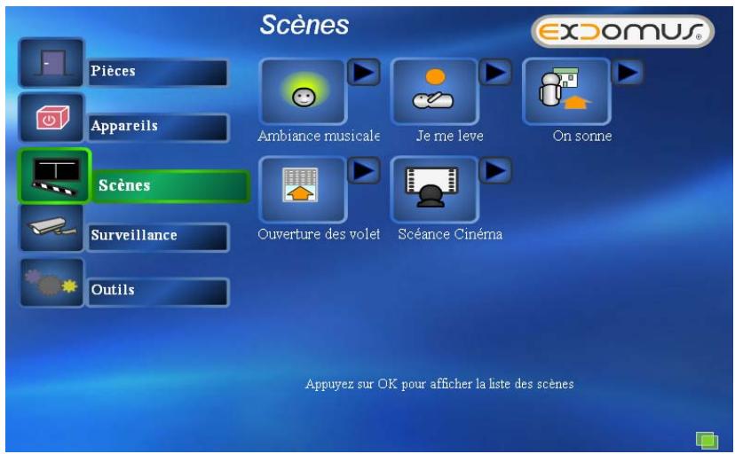 DIGITAL HOME CONCEPT EXDOMUS PREMIUM 1 - Sous-menu « Scènes » - 1