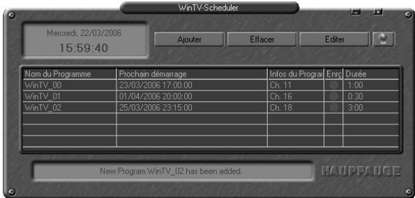 HAUPPAUGE WINTV-HVR-950 - Utiliser WinTV-Scheduler - 2