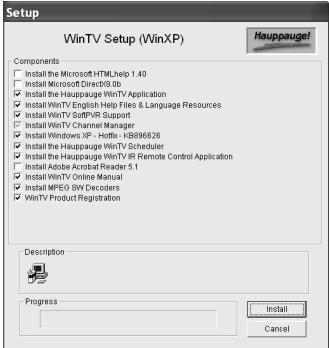 HAUPPAUGE WINTV-HVR-950 - Installation des logiciels - 1