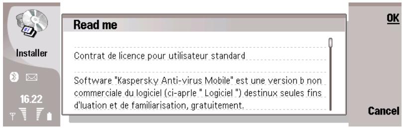 KAPERSKY ANTI-VIRUS MOBILE 6.0 - Installation de Kaspersky AntiVirus - 1