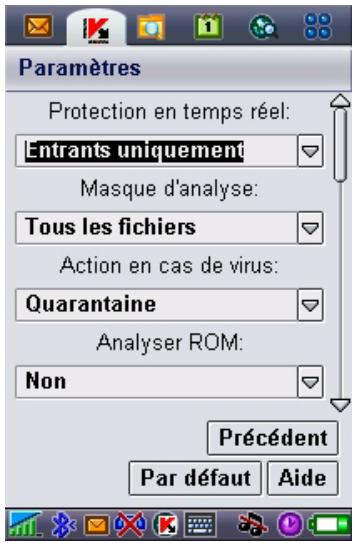 KAPERSKY ANTI-VIRUS MOBILE 6.0 - Protection en temps réel des fichiers - 2