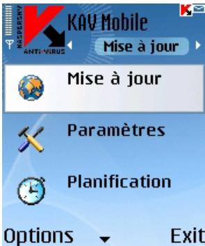 KAPERSKY ANTI-VIRUS MOBILE 6.0 - Sélectionnez la méthode de mise à jour - 1