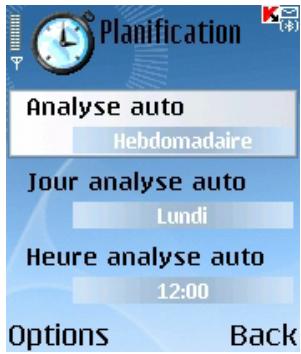 KAPERSKY ANTI-VIRUS MOBILE 6.0 - Planification de l'analyse - 1
