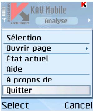 KAPERSKY ANTI-VIRUS MOBILE 6.0 - Suppression de l'application - 1