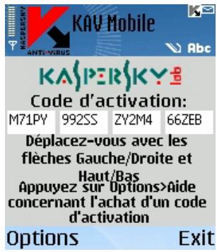 KAPERSKY ANTI-VIRUS MOBILE 6.0 - Activation du logiciel - 1