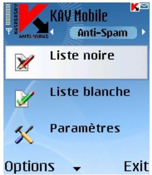 KAPERSKY ANTI-VIRUS MOBILE 6.0 - Modification des listes noir et blanche - 1