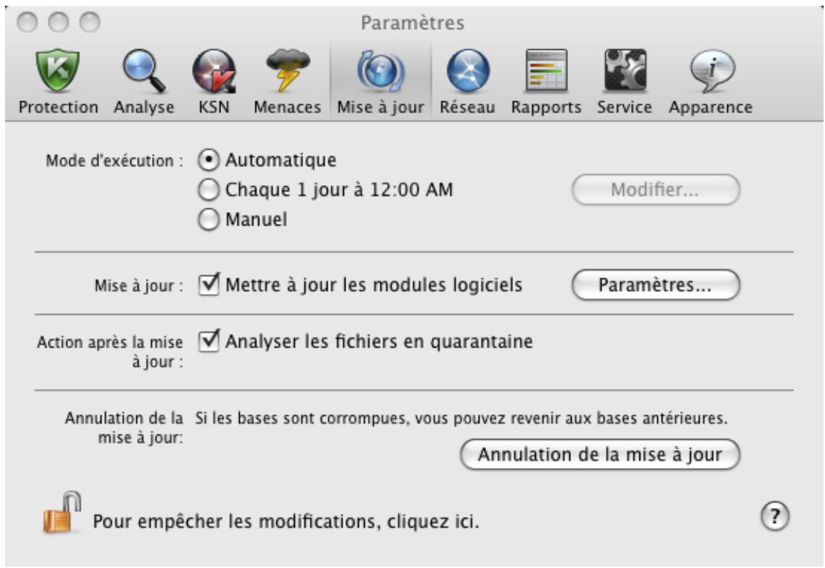 KASPERSKY LAB ANTI-VIRUS 8.0.5 - ANNULATION DE LA DERNIÈRE MISE À JOUR - 1