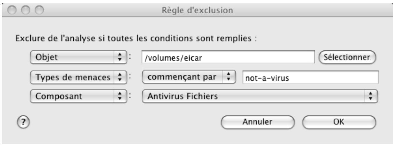 KASPERSKY LAB ANTI-VIRUS 8.0.5 - Création d'une règle d'exclusion - 1