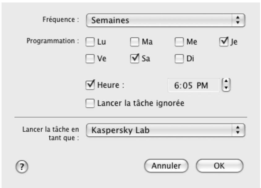 KASPERSKY LAB ANTI-VIRUS 8.0.5 - LANCEMENT DES TÂCHES D'ANALYSE AU NOM DE L'UTILISATEUR - 1