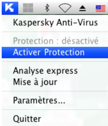 KASPERSKY LAB ANTI-VIRUS 8.0.5 - RÉTABLISSEMENT DE LA PROTECTION DE L'ORDINATEUR - 1