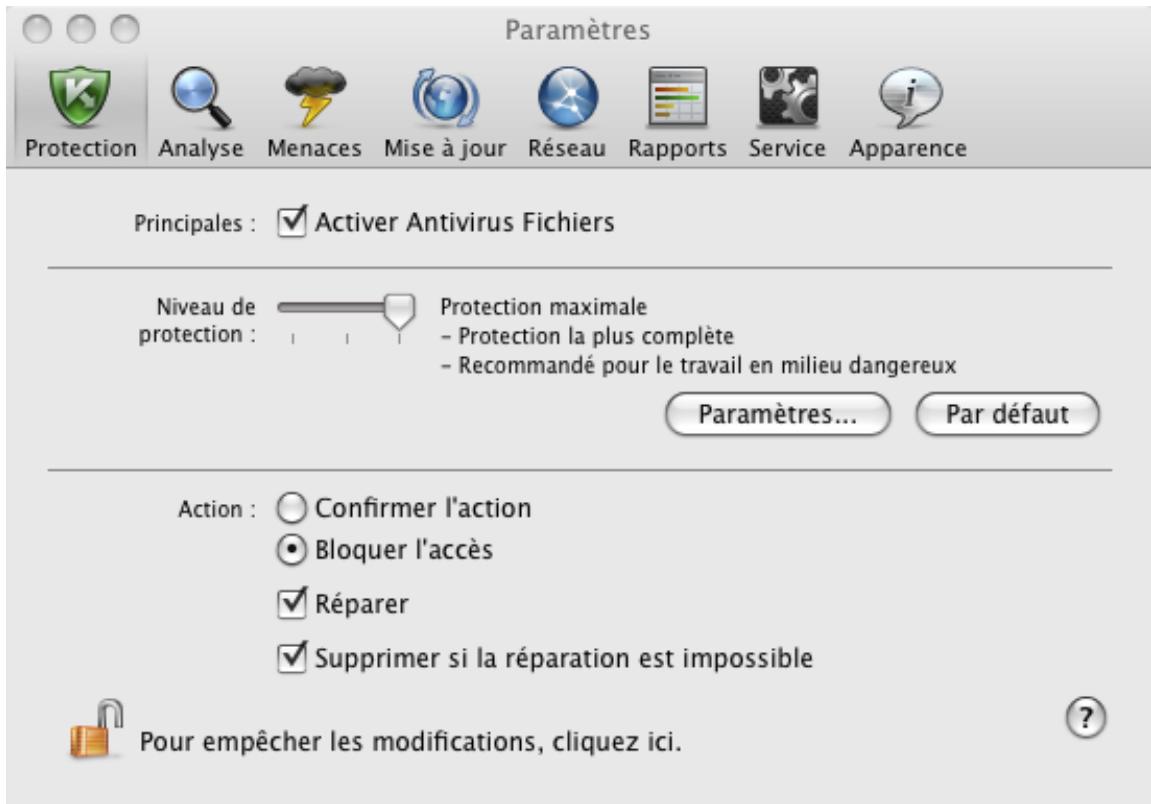 KASPERSKY LAB ENDPOINT SECURITY 8.0 - SELECTION DES ACTIONS À RÉALISER SUR LES OBJECTS - 1