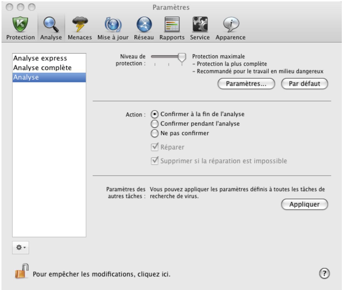 KASPERSKY LAB ENDPOINT SECURITY 8.0 - SELECTION DU NIVEAU DE PROTECTION - 1