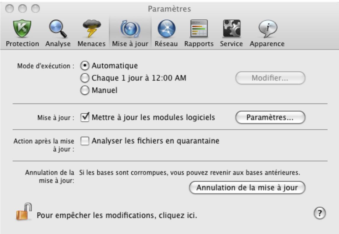 KASPERSKY LAB ENDPOINT SECURITY 8.0 - SELECTION DU MODE ET DES OBJECTS DE LA MISE À JOUR - 1