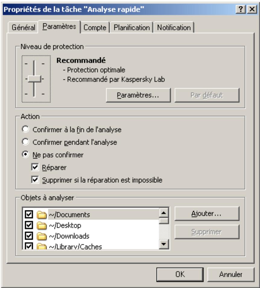 KASPERSKY LAB ENDPOINT SECURITY 8.0 - CONFIGURATION DES TÂCHES LIÉES À LA RECHERCHE DE VIRUS - 1