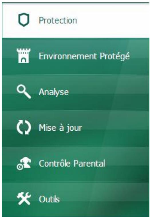 KASPERSKY LAB INTERNET SECURITY 2011 11.0 - FENETRE PRINCIPALE DE KASPERSKY INTERNET SECURITY - 2