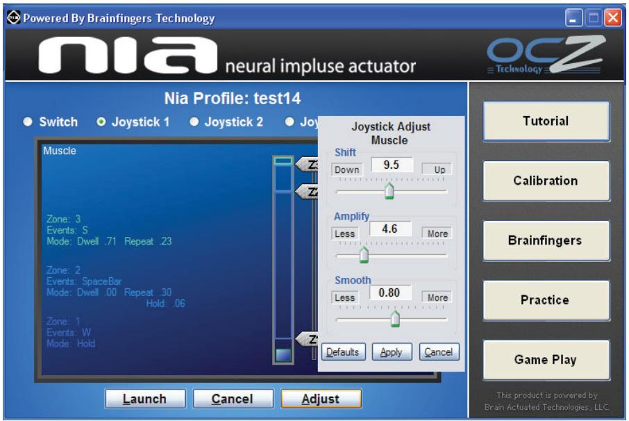 OCZ NEURAL IMPULSE ACTUATOR - Les réglages - 1