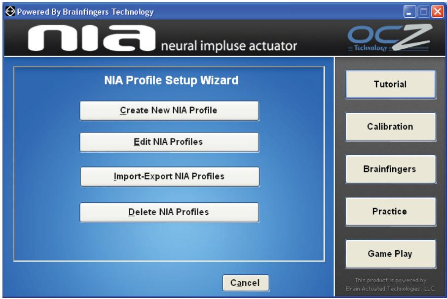 OCZ NIA - La création d'un nouveau profil - 1