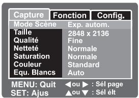 SEALIFE DC600 - OPTIONS DE MENU - 1