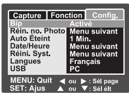 SEALIFE DC600 - Menu Configuration (En Mode Photographie) - 1