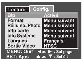 SEALIFE DC600 - Menu Configuration (En Mode Lecture) - 1