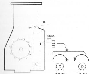 VARO POWXG6400 - Réglage du contre-couteau (figure 1, piece 4) - 2