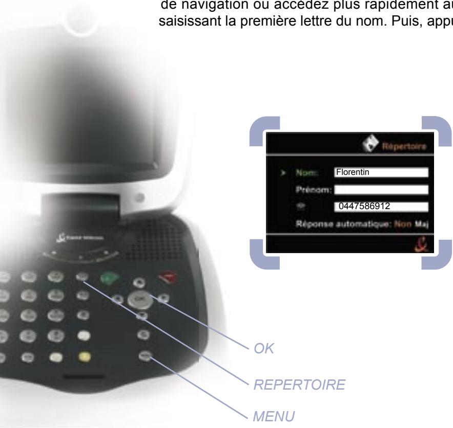 LEADTEK VISIOPHONE 8882 - > Modifier ou effacer une fiche du repertoire - 1