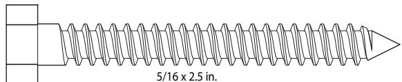 5/16 x 2.5 in.
