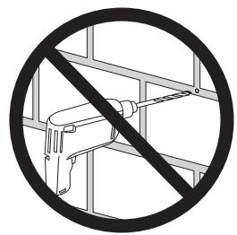 Prohibition sign showing a tool crossed out by a diagonal line, indicating no use or prohibition of the tool.