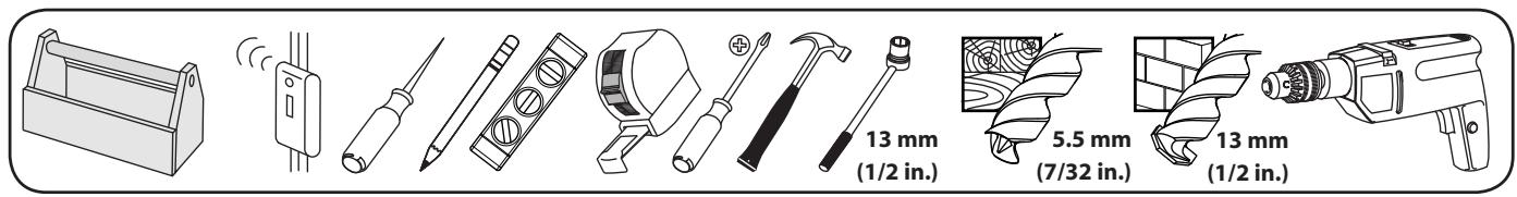 13 mm (1/2 in.) 5.5 mm (7/32 in.) 13 mm (1/2 in.)