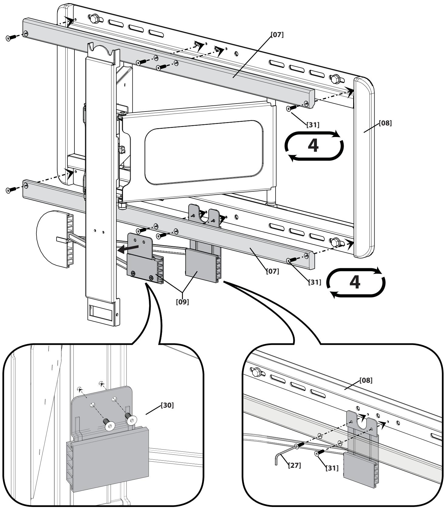SANUS SYSTEMS VLF311 - Solid Concrete and Concrete Block Mounting - See Cautions in Step 5. - 7
