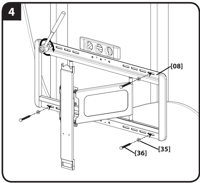 SANUS SYSTEMS VLF311 - Wood Stud Wall Mounting - See Cautions in Step 5. - 2