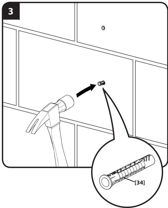 SANUS SYSTEMS VLF311 - Solid Concrete and Concrete Block Mounting - See Cautions in Step 5. - 6