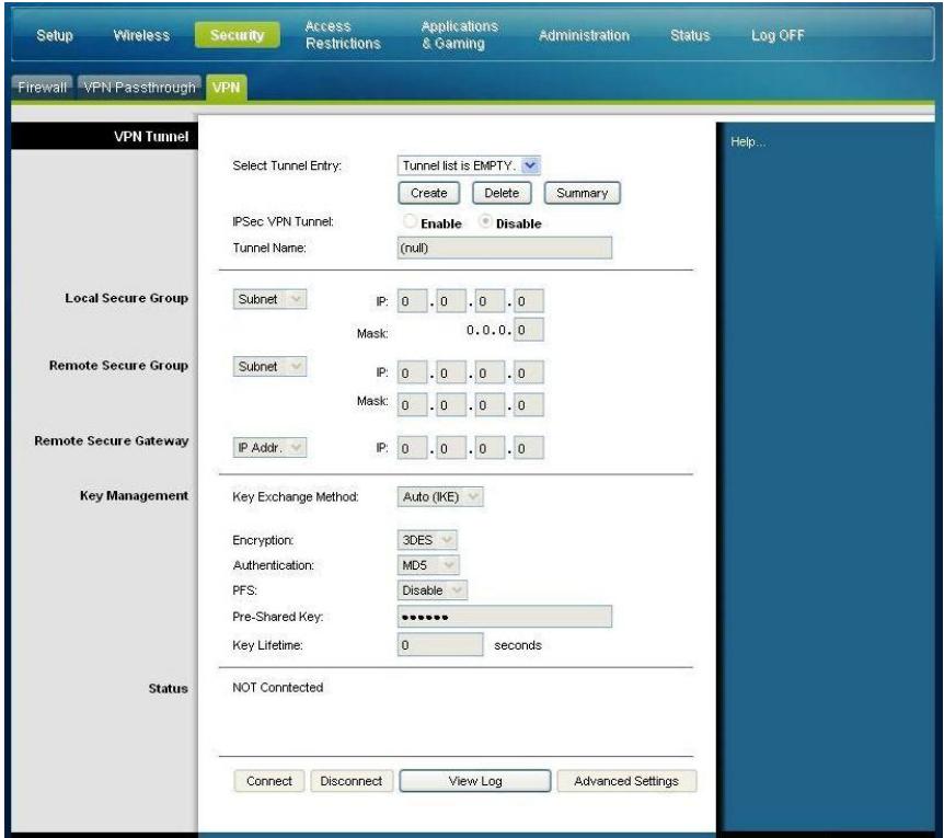 SCIENTIFIC ATLANTA DPC3825 - Security > VPN (Sécurité > VPN) - 1