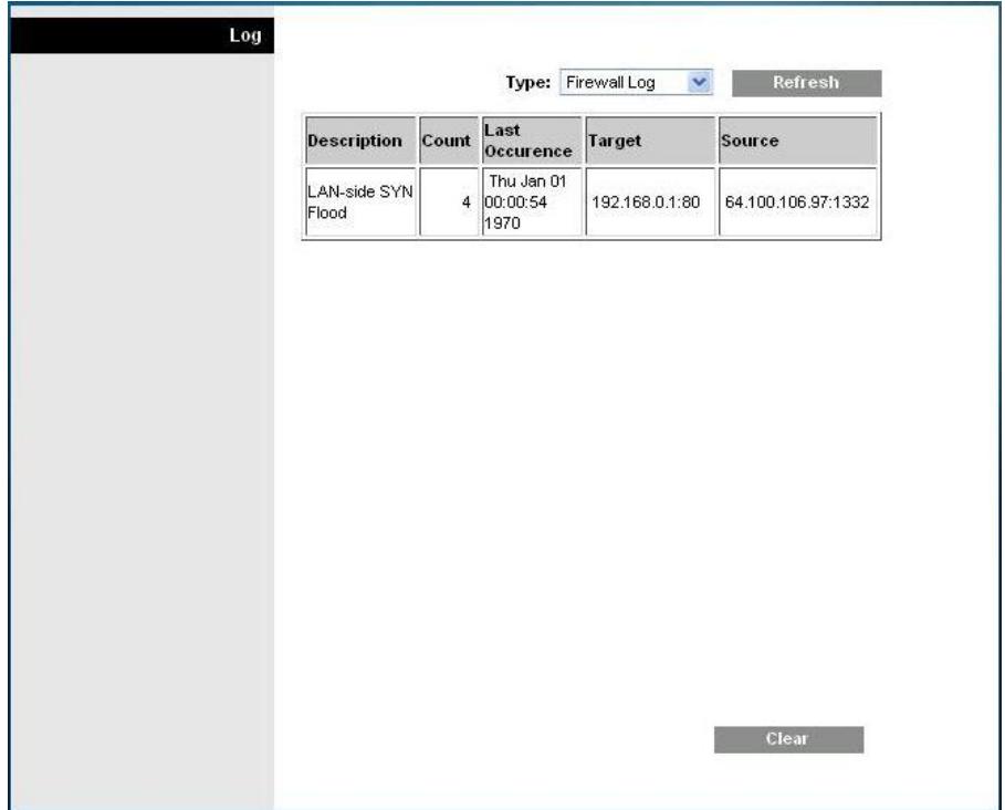 SCIENTIFIC ATLANTA EPC3825 - View Log (Afficher le fichier journal) - 1