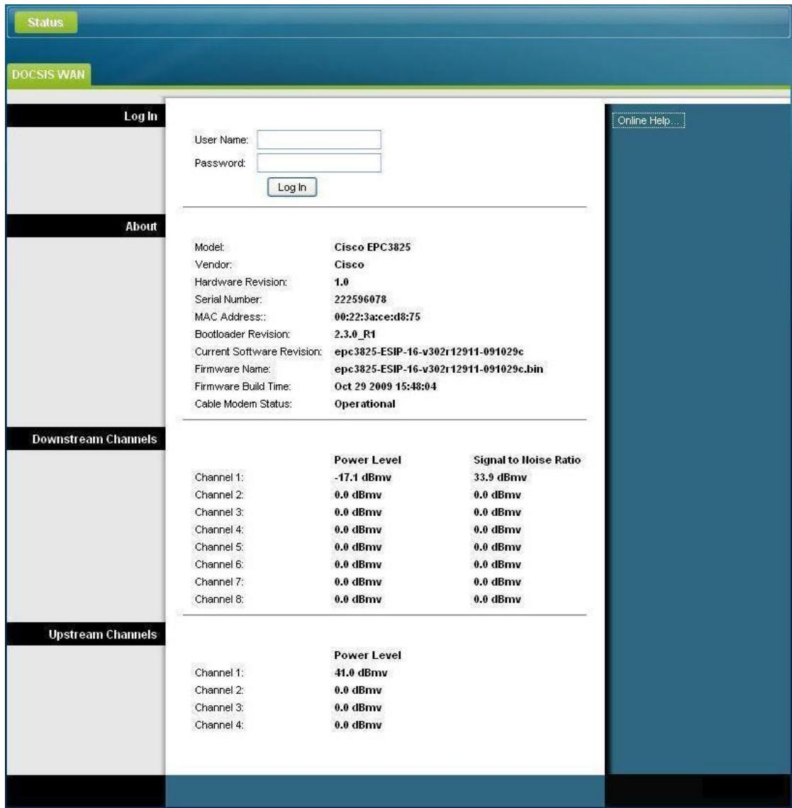 SCIENTIFIC ATLANTA EPC3825 - Première connexion à la passerelle - 1