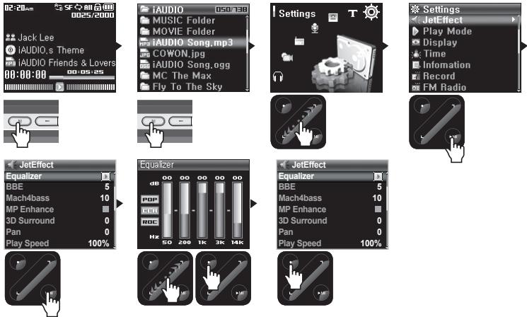 COWON SYSTEMS IAUDIO 7 - Naviguer dans l'arborescence - 1