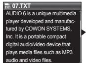 COWON SYSTEMS IAUDIO 7 - Lecture de textes - 3