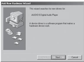COWON SYSTEMS IAUDIO 7 - Installation du pilote Windows 98 - 2