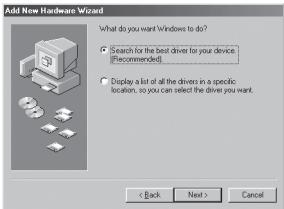 COWON SYSTEMS IAUDIO 7 - Installation du pilote Windows 98 - 3