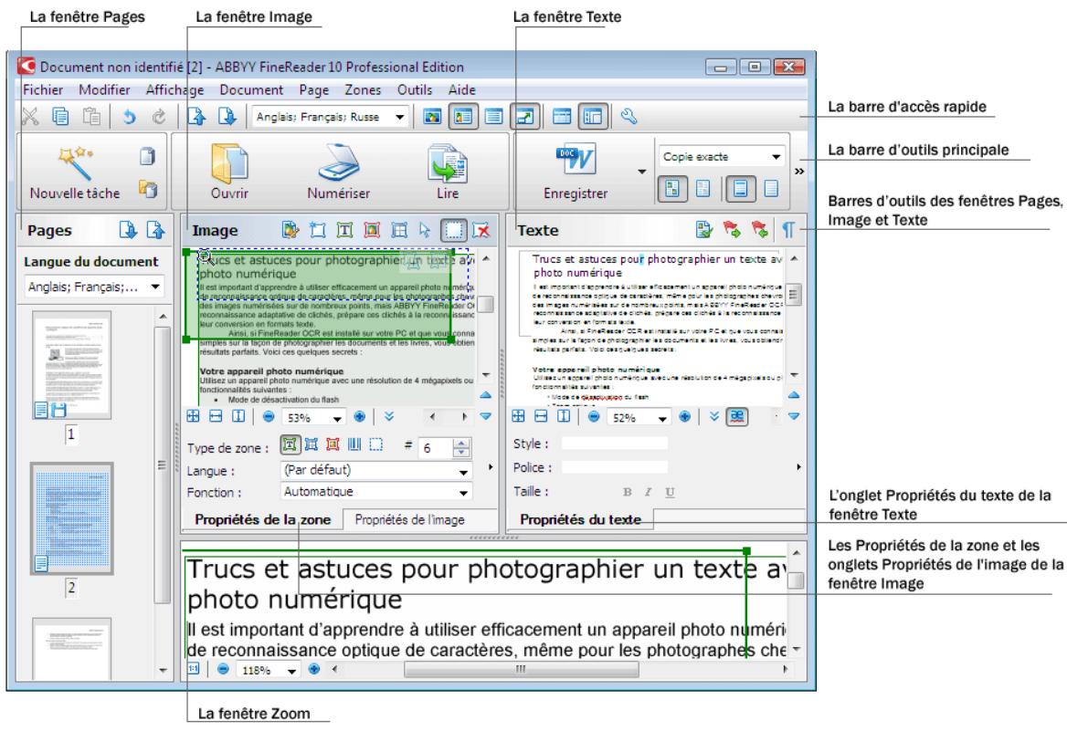 ABBYY SOFTWARE FINEREADER - La fenêtre principale - 1