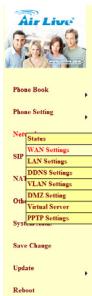 AIRLIVE VOIP-111A - Network-WAN and LAN setting - 1